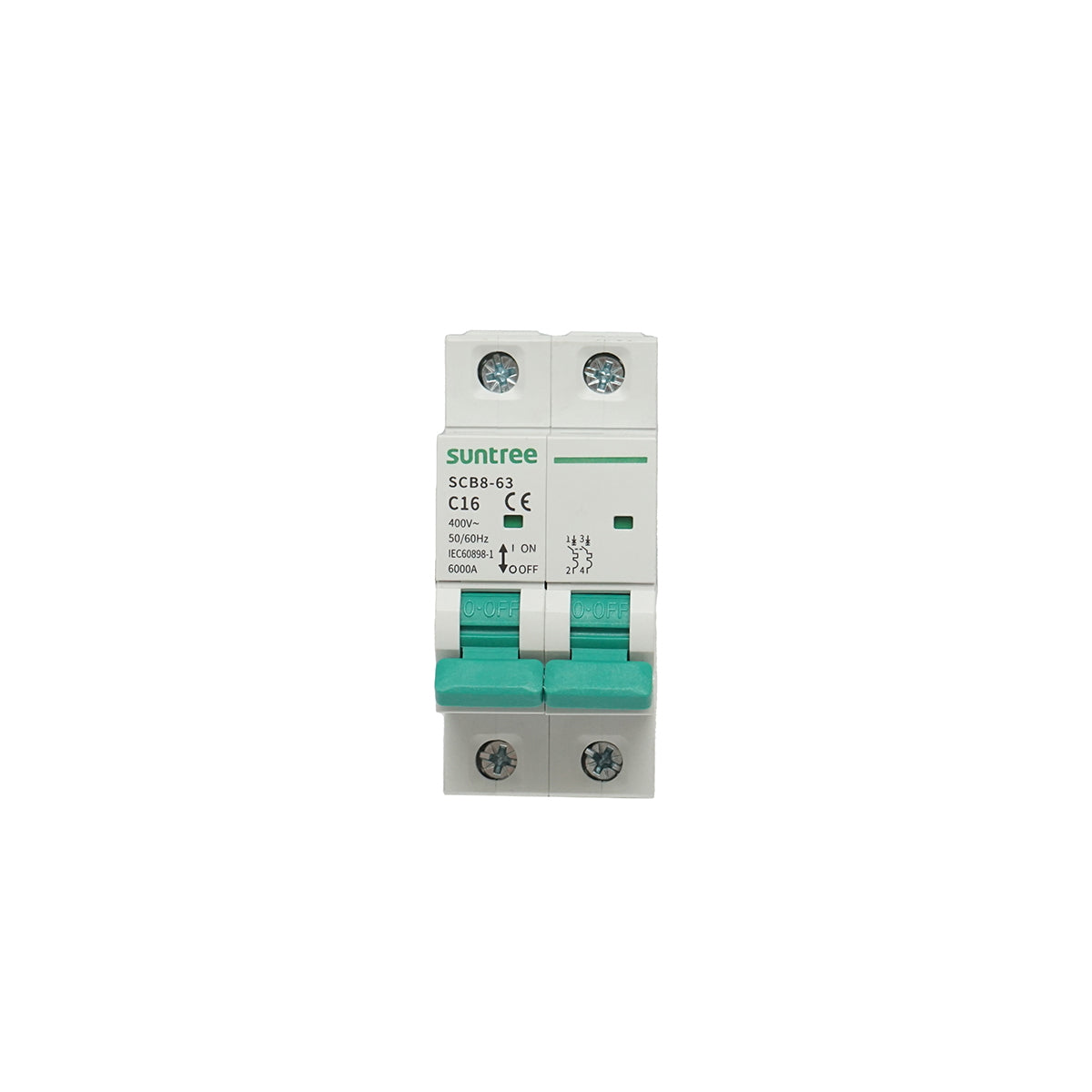 Automatic circuit breaker 2P, 16A 400VAC Suntree
